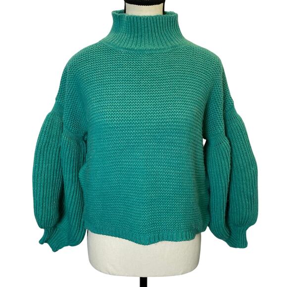 Maglificio Miss Eleven Women's Chunky Knit Sweater Medium Mock Turtleneck - Picture 1 of 10